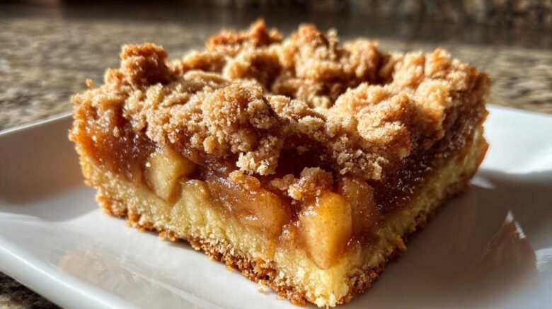 Apple Pie Crumb Bars with Cinnamon