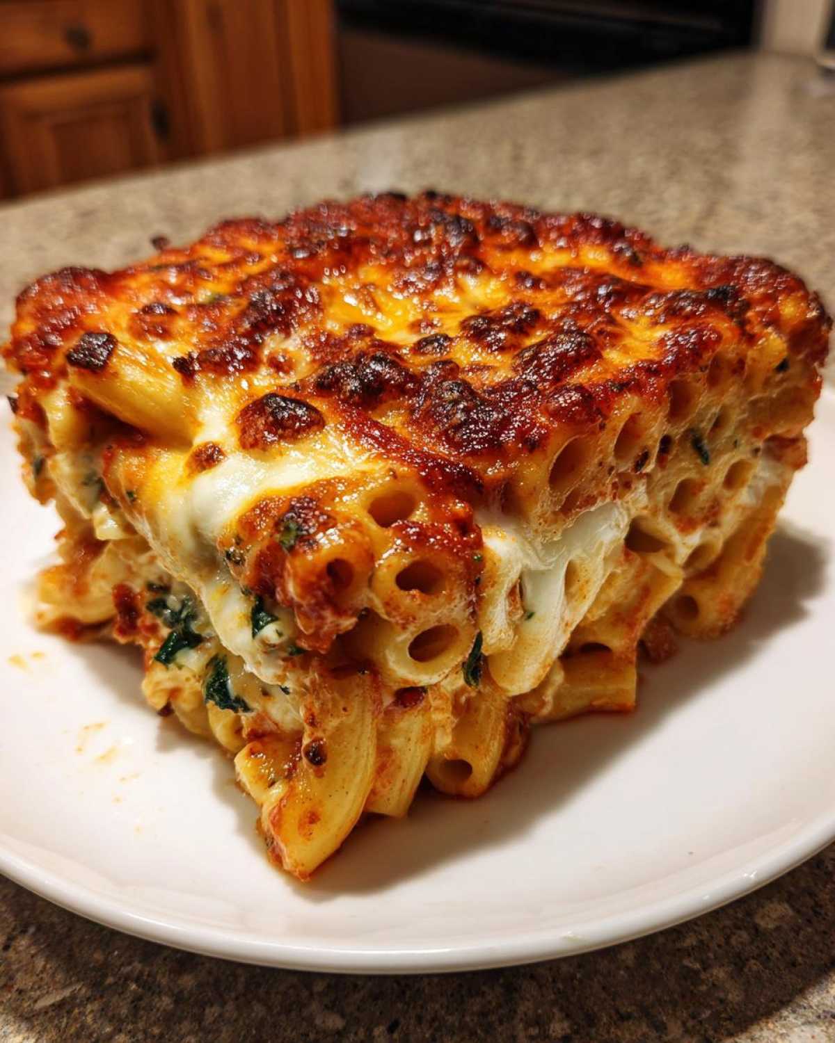 Baked Ziti with Spinach and Cheese - detail 3
