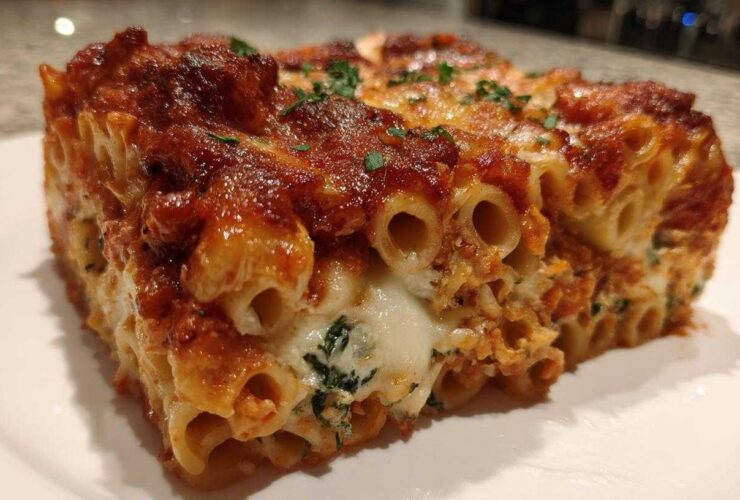 Baked Ziti with Spinach and Cheese