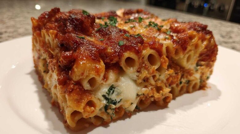 Baked Ziti with Spinach and Cheese