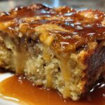 Banana Bread Pudding with Caramel Sauce