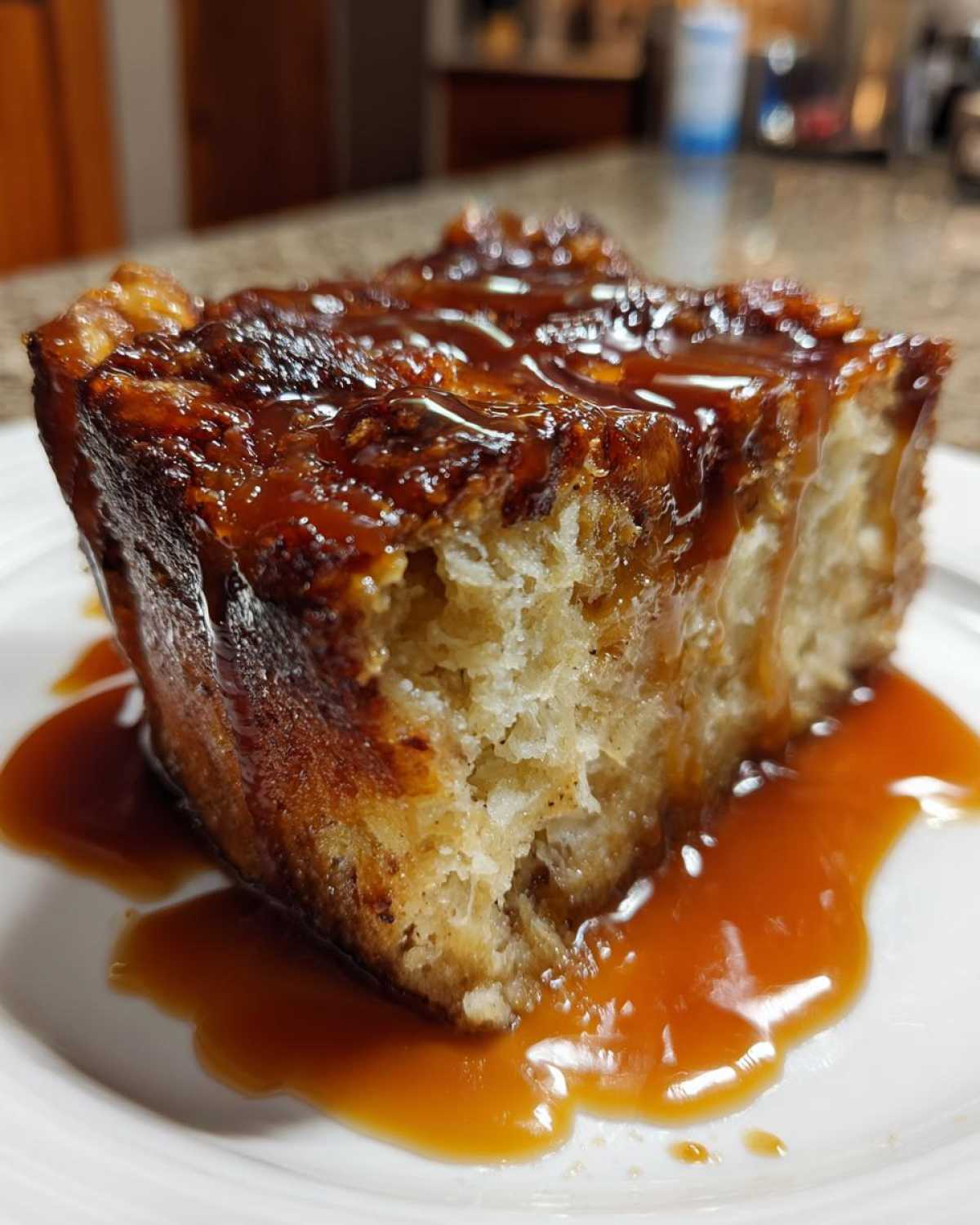 Banana Bread Pudding with Caramel Sauce - detail 2