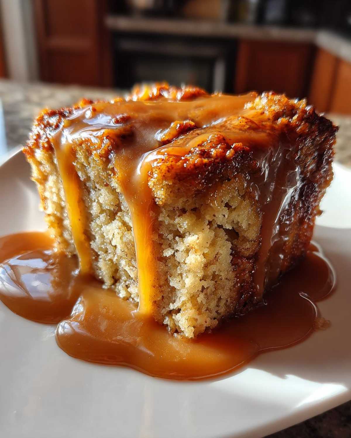 Banana Bread Pudding with Caramel Sauce - detail 4
