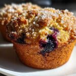 Blueberry Lemon Zucchini Muffins with Oats