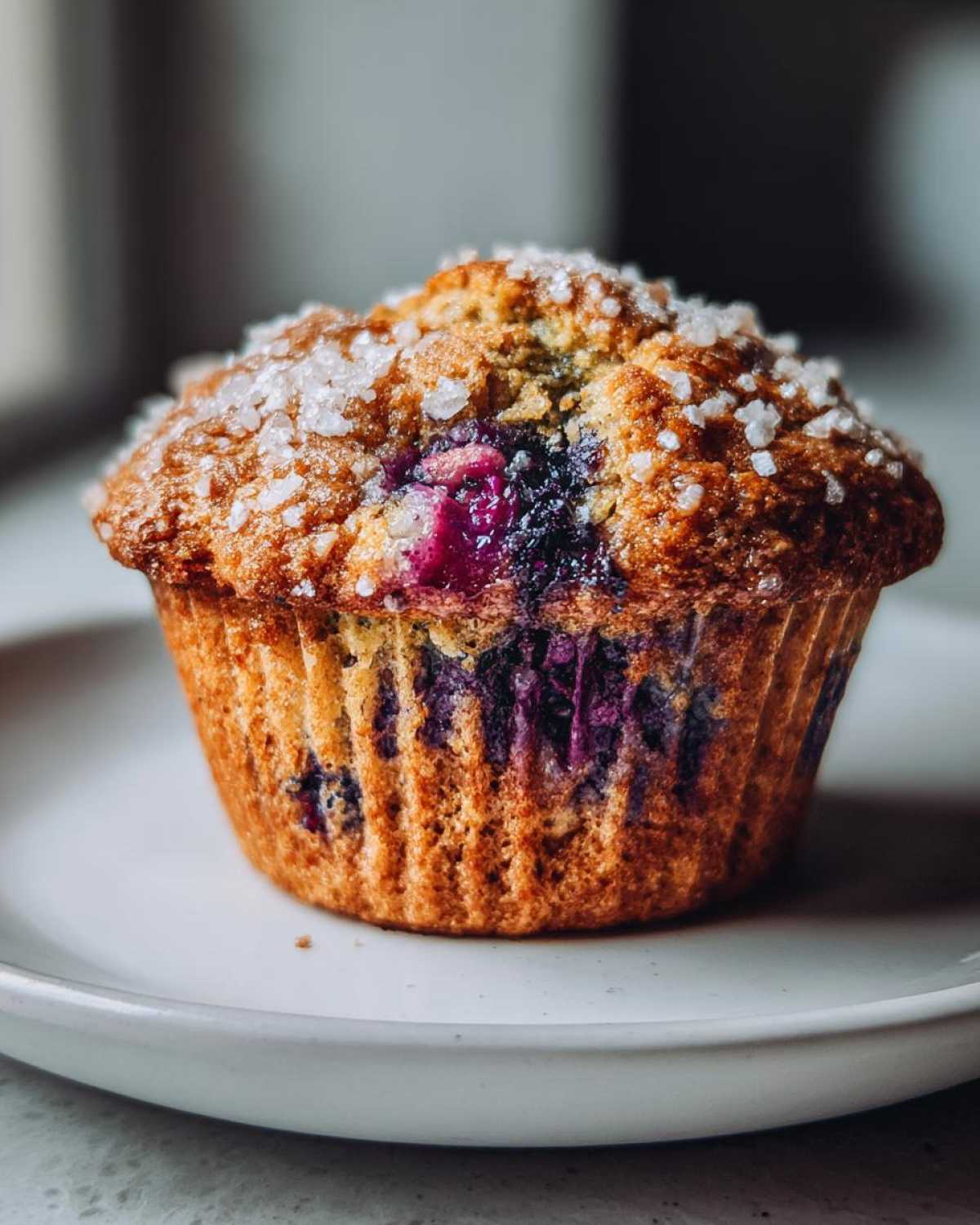 Blueberry Lemon Zucchini Muffins with Oats - detail 3