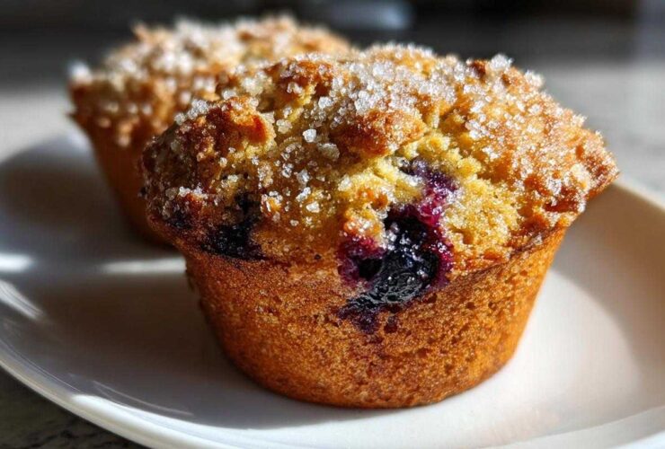 Blueberry Lemon Zucchini Muffins with Oats