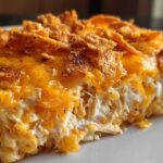 Buffalo Ranch Chicken Casserole Bake
