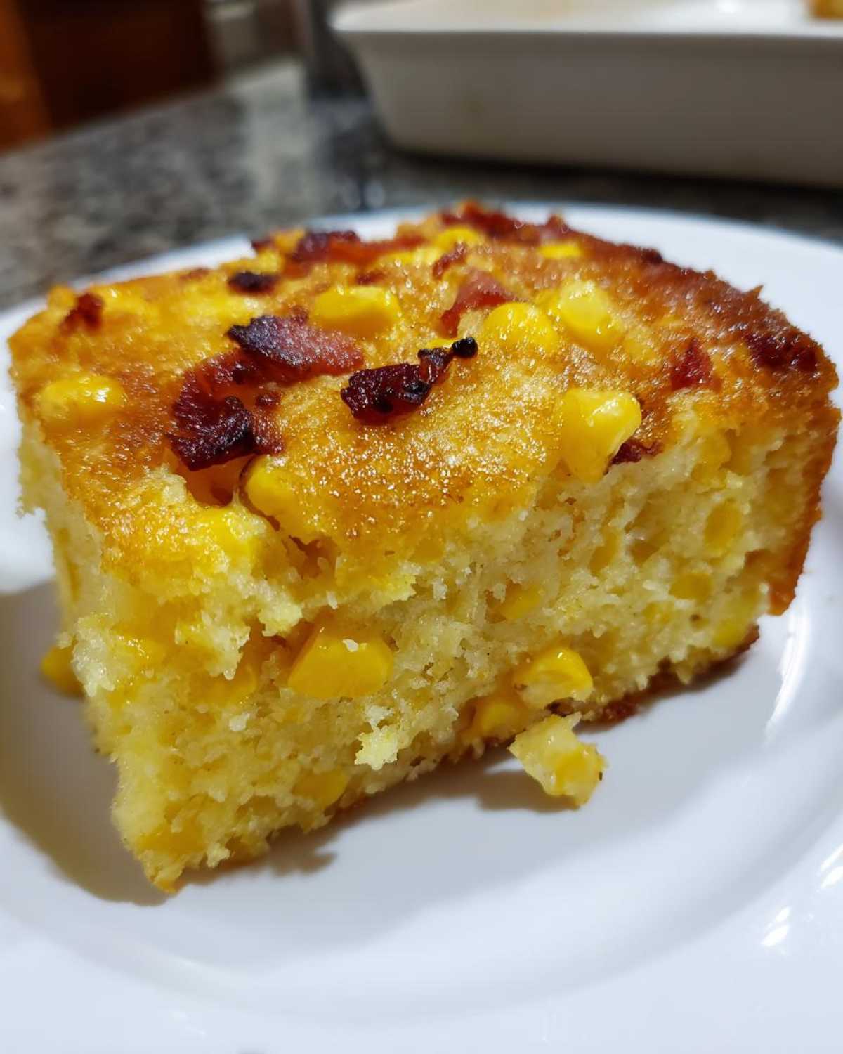 Buttery Corn Pudding with Bacon - detail 1