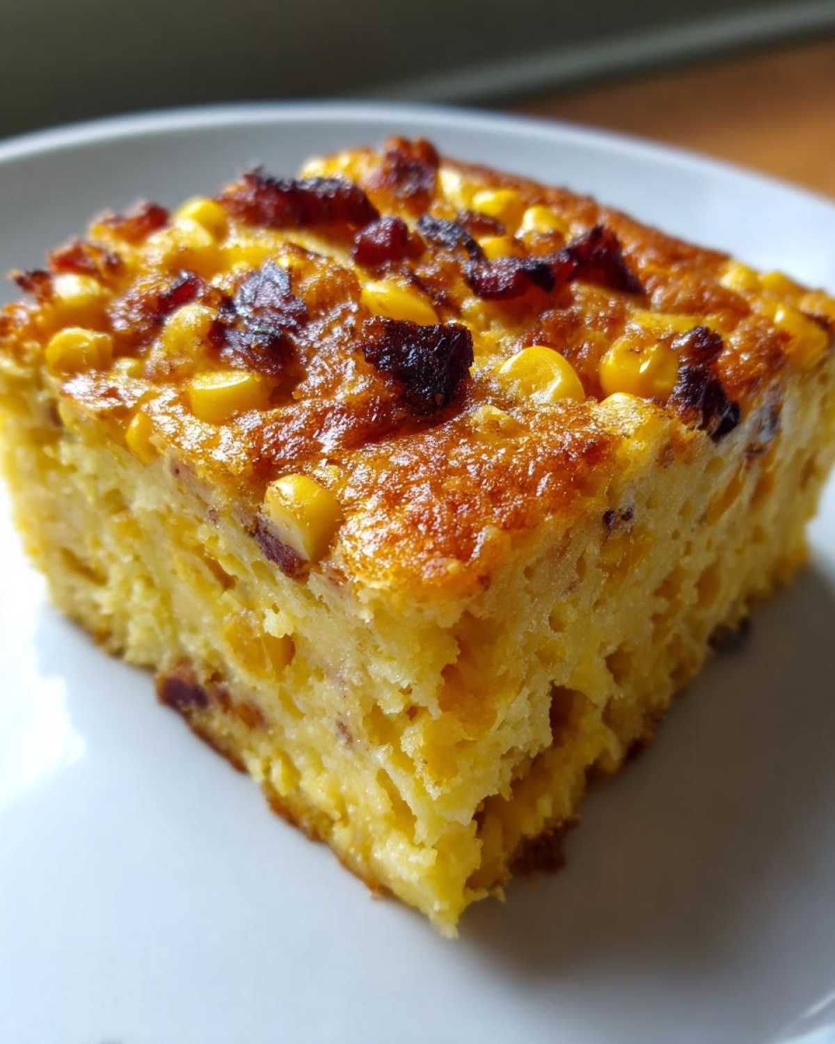 Buttery Corn Pudding with Bacon - detail 2