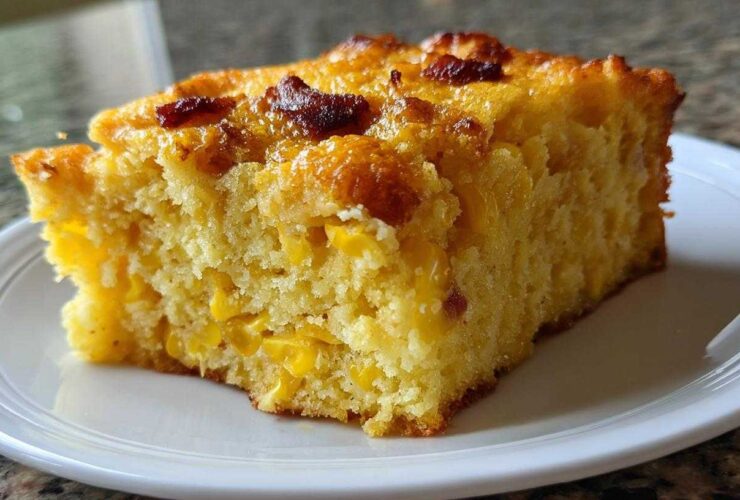 Buttery Corn Pudding with Bacon