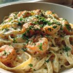 Cajun Shrimp Alfredo Pasta with Parsley