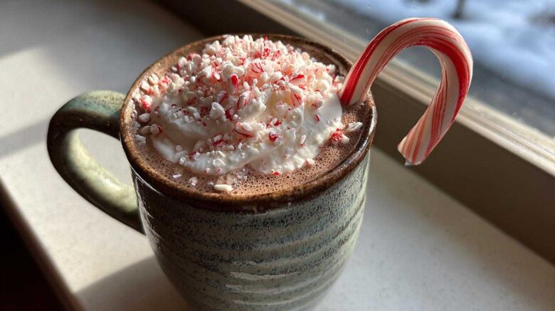 Candy Cane Hot Chocolate Latte