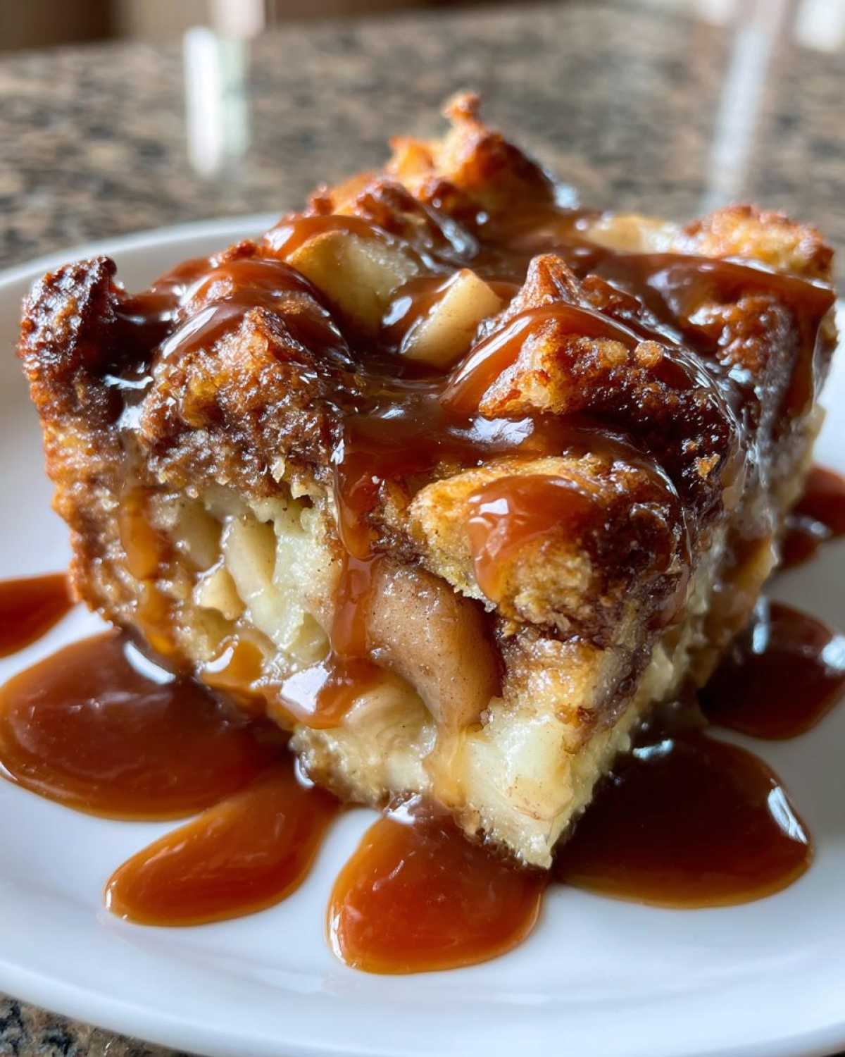Caramel Apple Bread Pudding (Cozy Winter Dessert) - detail 2