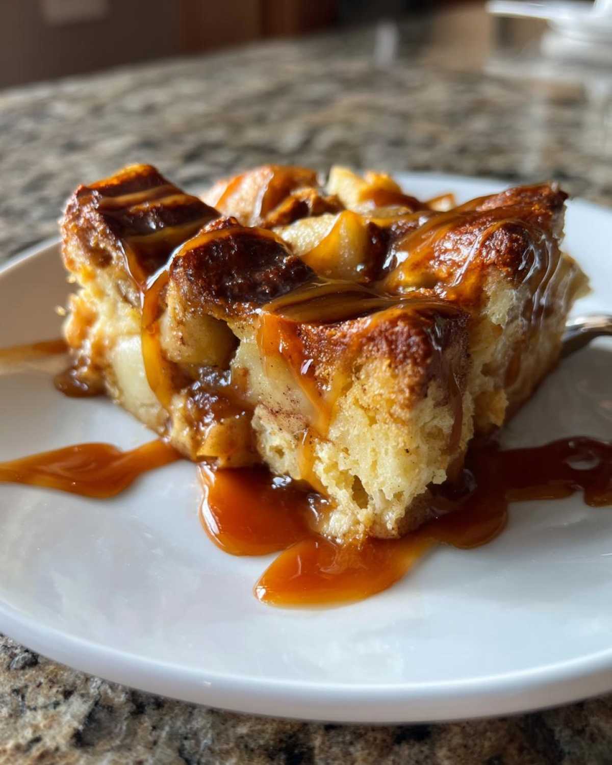 Caramel Apple Bread Pudding (Cozy Winter Dessert) - detail 3