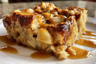 Caramel Apple Bread Pudding (Cozy Winter Dessert)