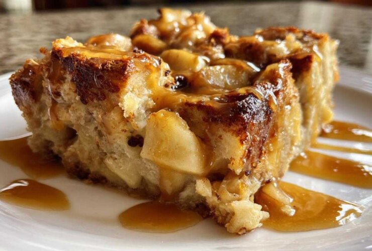 Caramel Apple Bread Pudding (Cozy Winter Dessert)