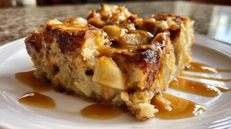 Caramel Apple Bread Pudding (Cozy Winter Dessert)