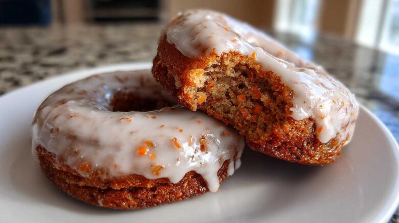 Carrot Cake Donuts with Glaze