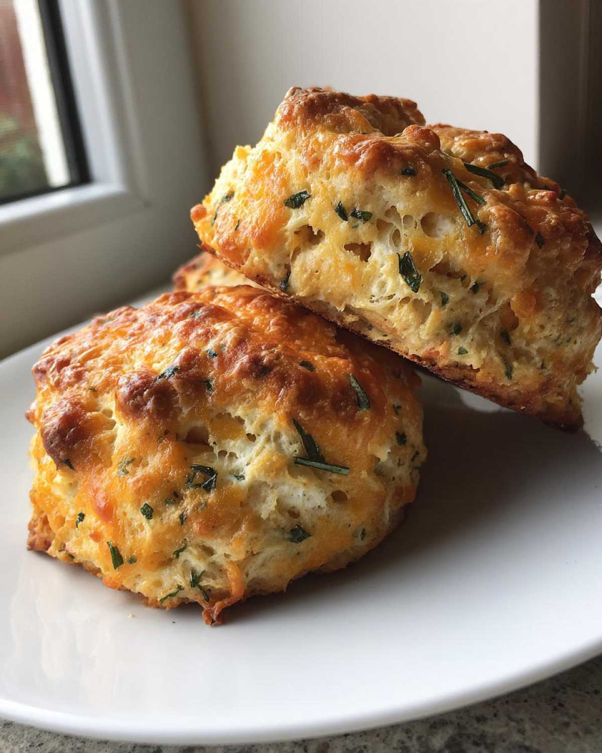 Cheddar Herb Scones (Savory Breakfast Treat) - detail 3