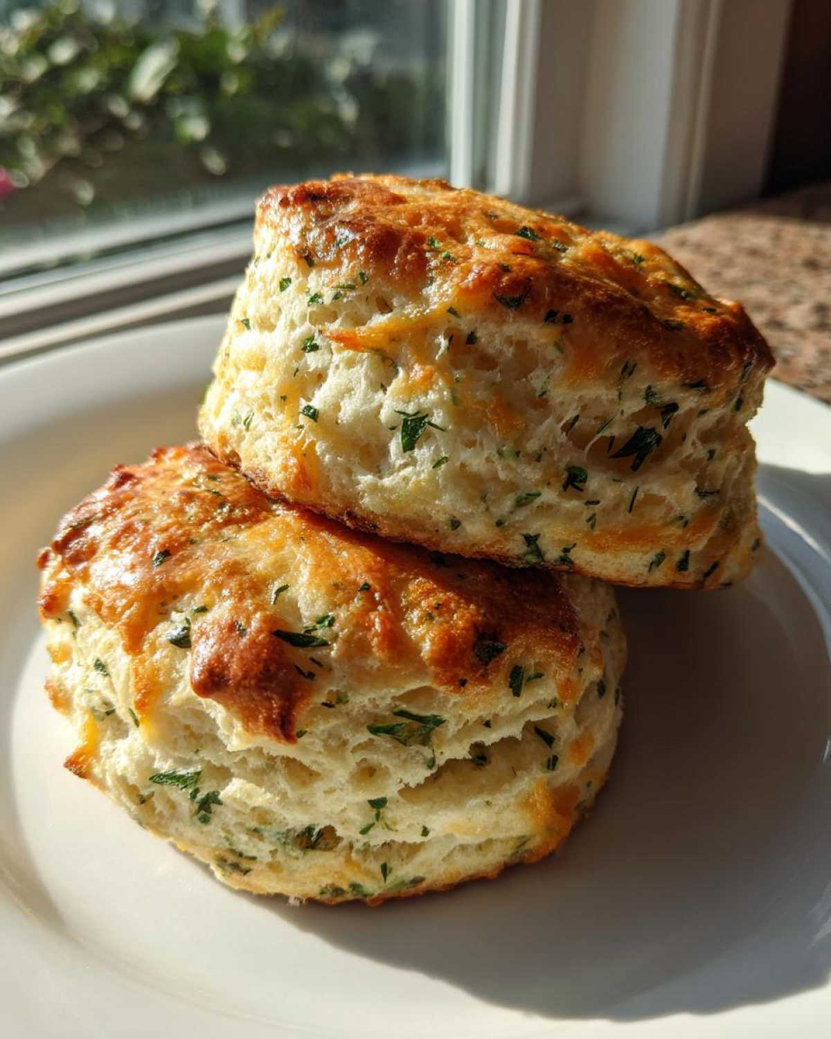 Cheddar Herb Scones (Savory Breakfast Treat) - detail 4