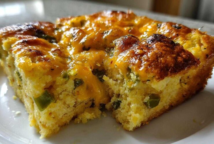 Cheesy Jalapeño Cornbread Casserole Bake