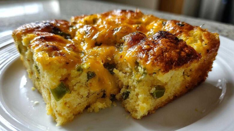 Cheesy Jalapeño Cornbread Casserole Bake