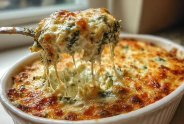 Cheesy Spinach Artichoke Dip
