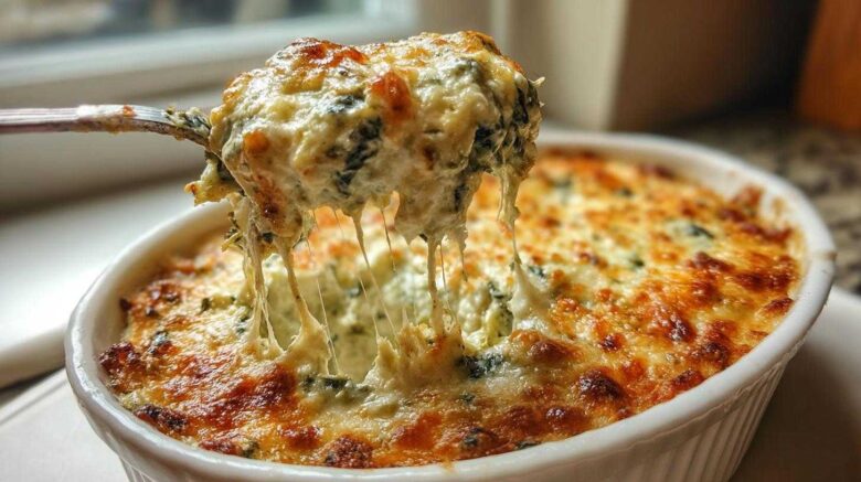 Cheesy Spinach Artichoke Dip