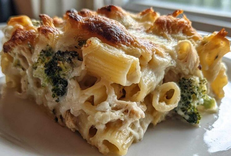 Chicken Broccoli Alfredo Pasta Bake