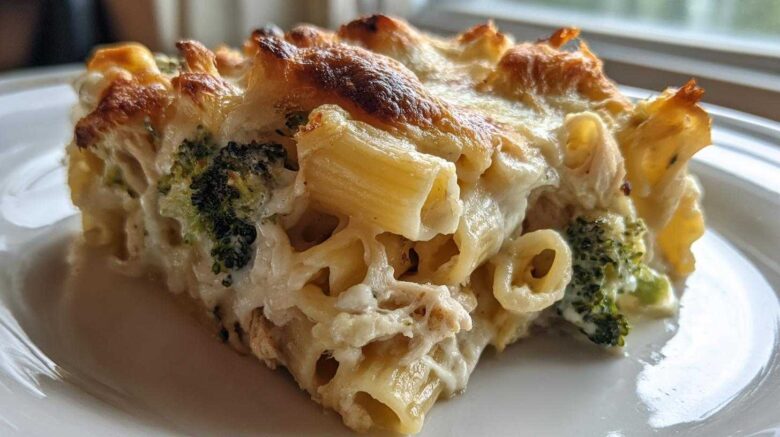 Chicken Broccoli Alfredo Pasta Bake