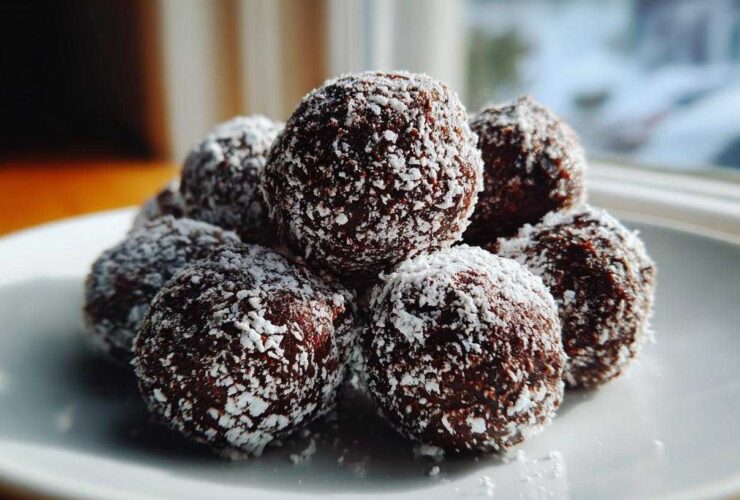 Chocolate Cherry Rum Balls with Cocoa