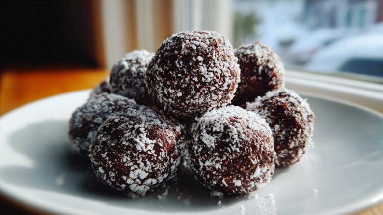 Chocolate Cherry Rum Balls with Cocoa