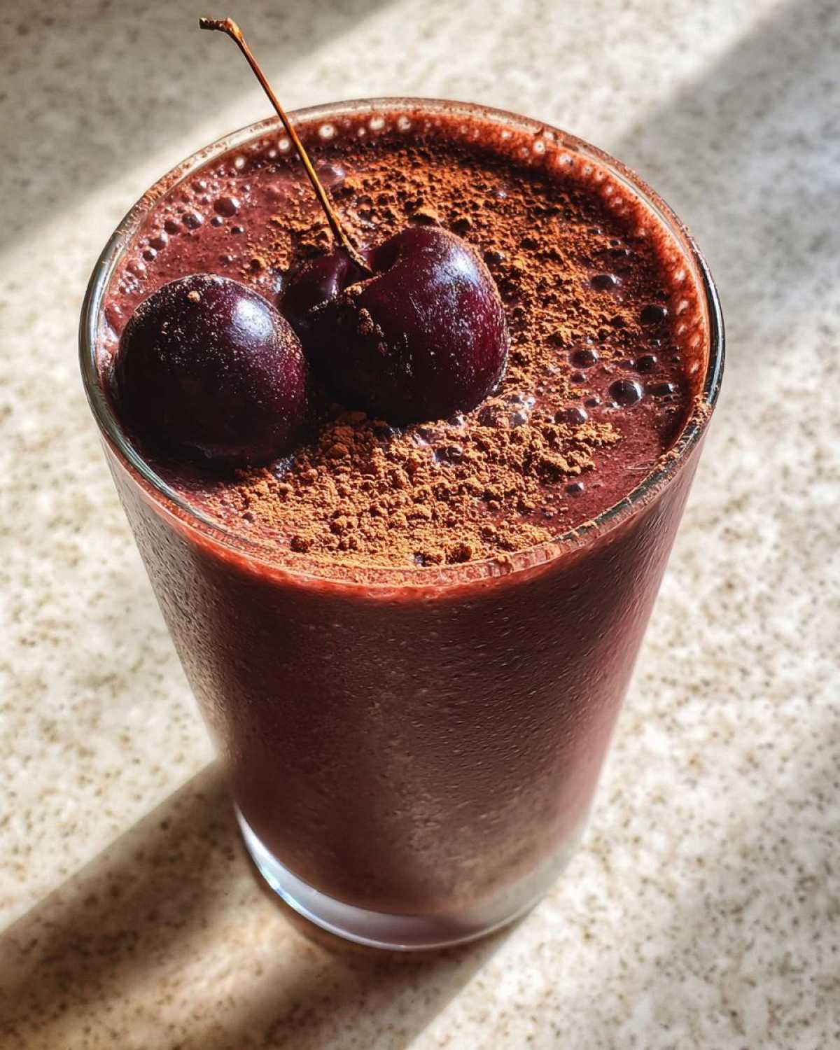 Chocolate Cherry Smoothie (Tastes Like Black Forest Cake) - detail 2