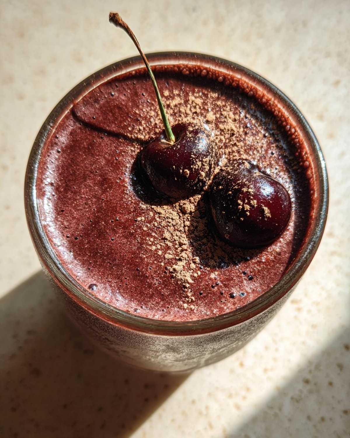 Chocolate Cherry Smoothie (Tastes Like Black Forest Cake) - detail 3
