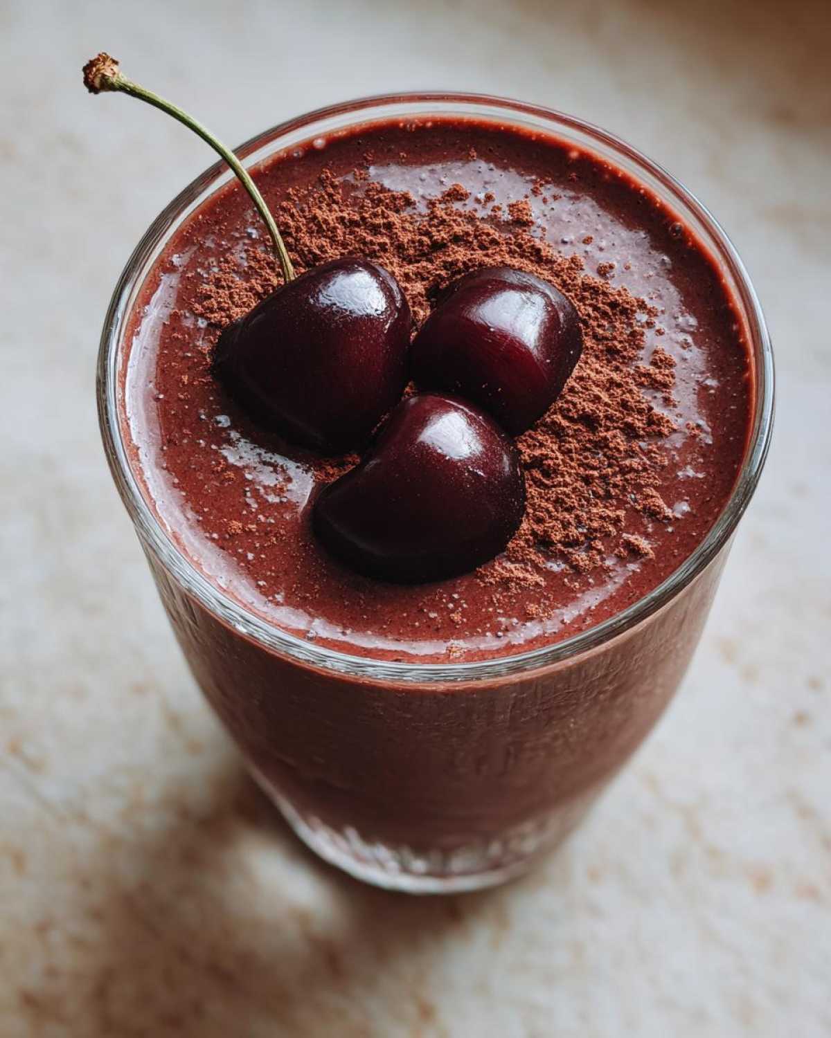 Chocolate Cherry Smoothie (Tastes Like Black Forest Cake) - detail 4