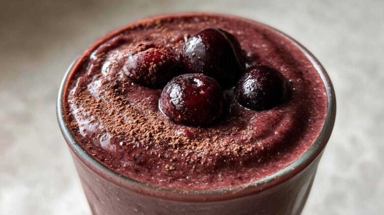 Chocolate Cherry Smoothie (Tastes Like Black Forest Cake)