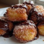 Chocolate-Dipped Churro Bites (Baked, Not Fried)