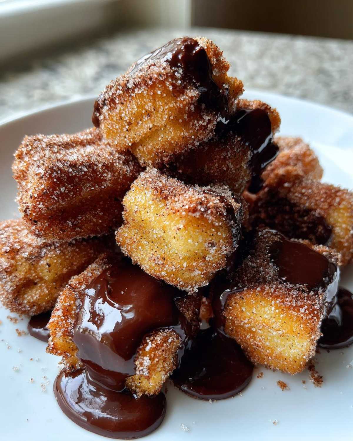 Chocolate-Dipped Churro Bites (Baked, Not Fried) - detail 2