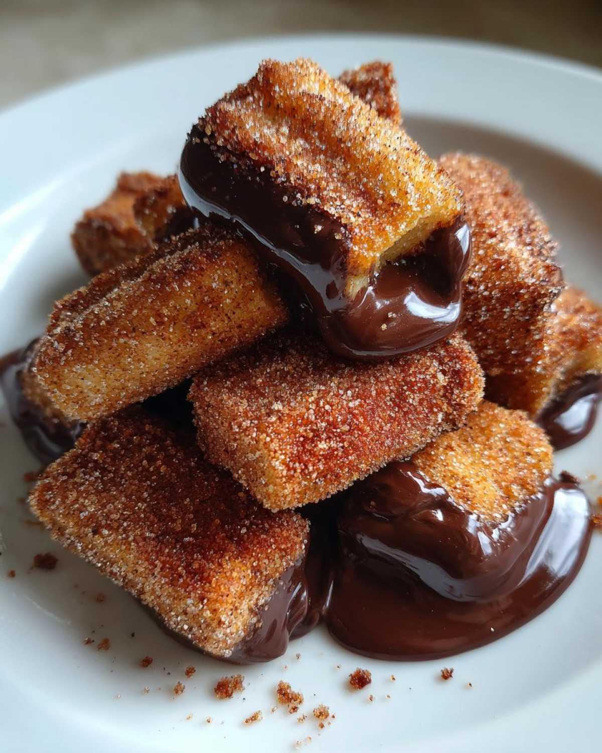 Chocolate-Dipped Churro Bites (Baked, Not Fried) - detail 4