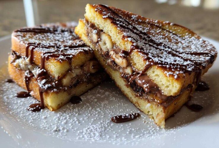 Chocolate Hazelnut Stuffed French Toast