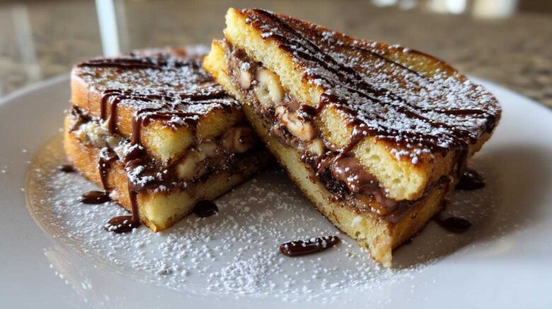 Chocolate Hazelnut Stuffed French Toast