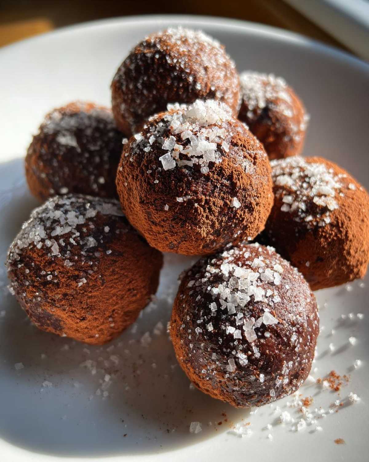 Chocolate Hazelnut Truffles with Sea Salt - detail 2