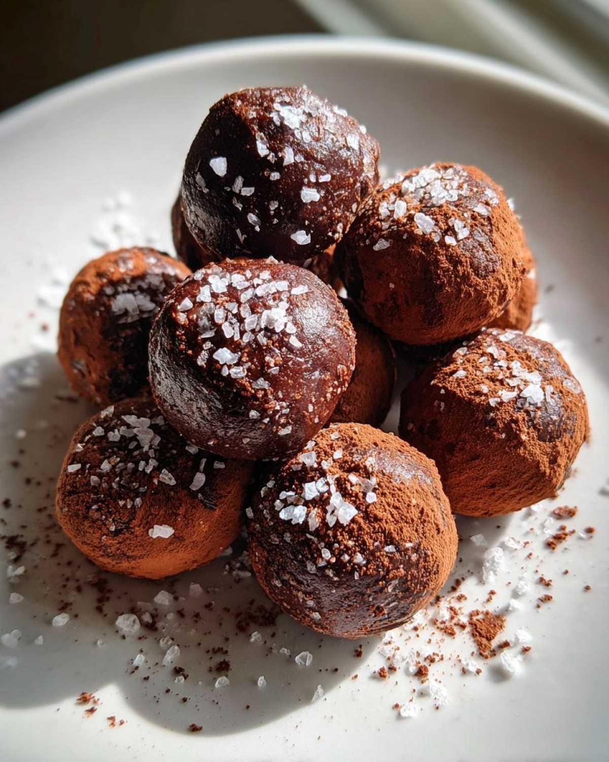 Chocolate Hazelnut Truffles with Sea Salt - detail 3