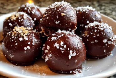 Chocolate Hazelnut Truffles with Sea Salt