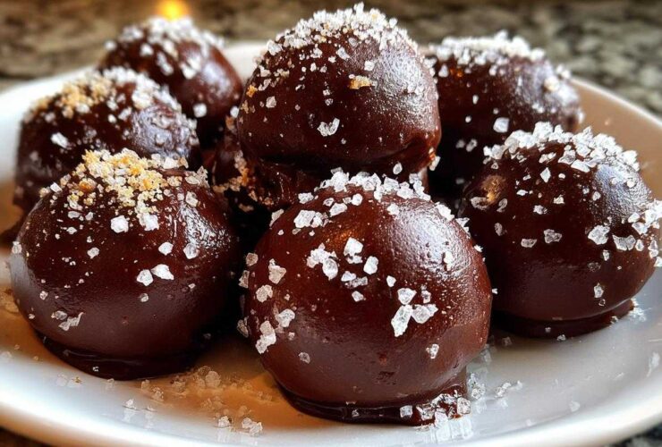 Chocolate Hazelnut Truffles with Sea Salt