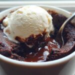 Chocolate Lava Mug Cake with Ice Cream