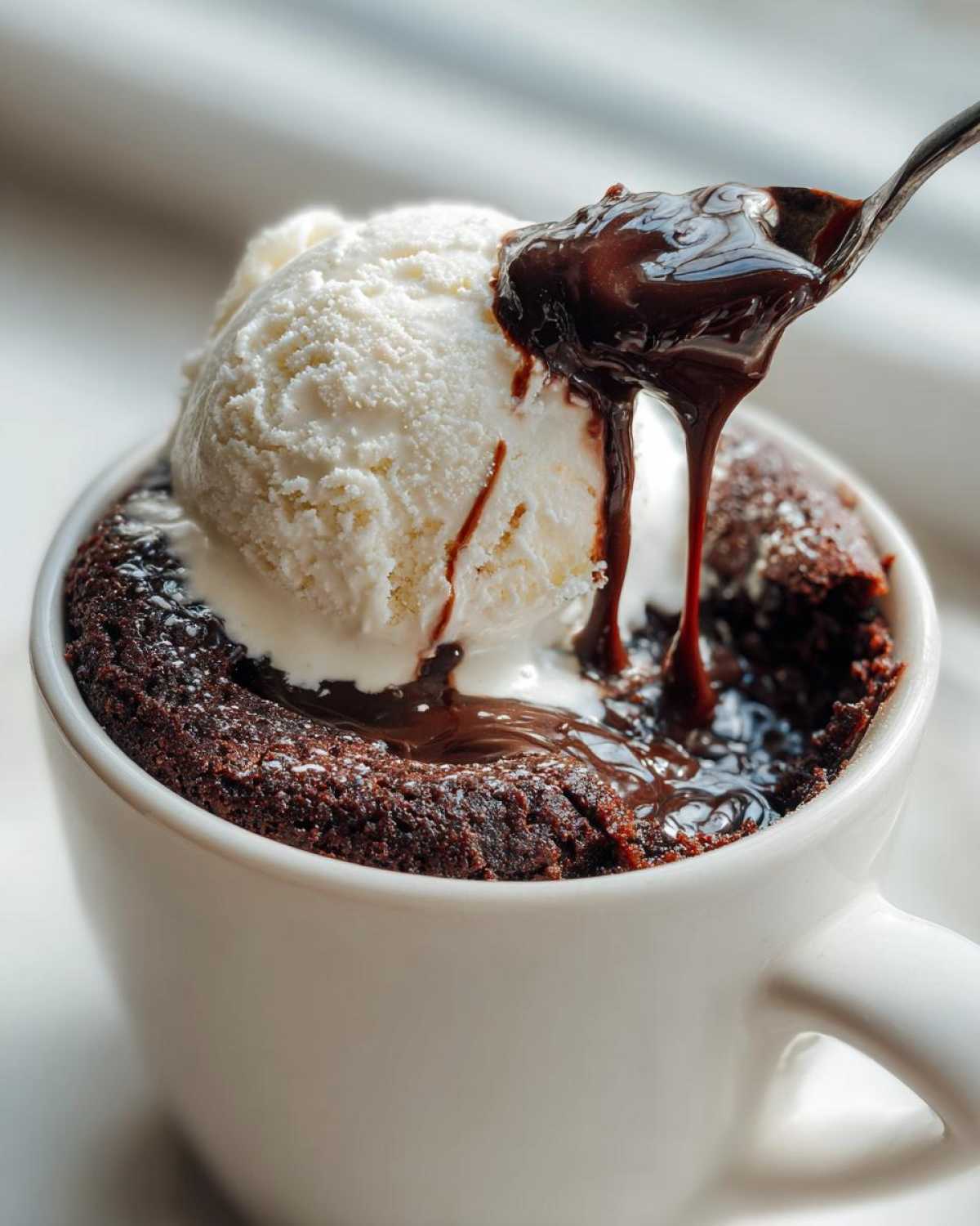 Chocolate Lava Mug Cake with Ice Cream - detail 4