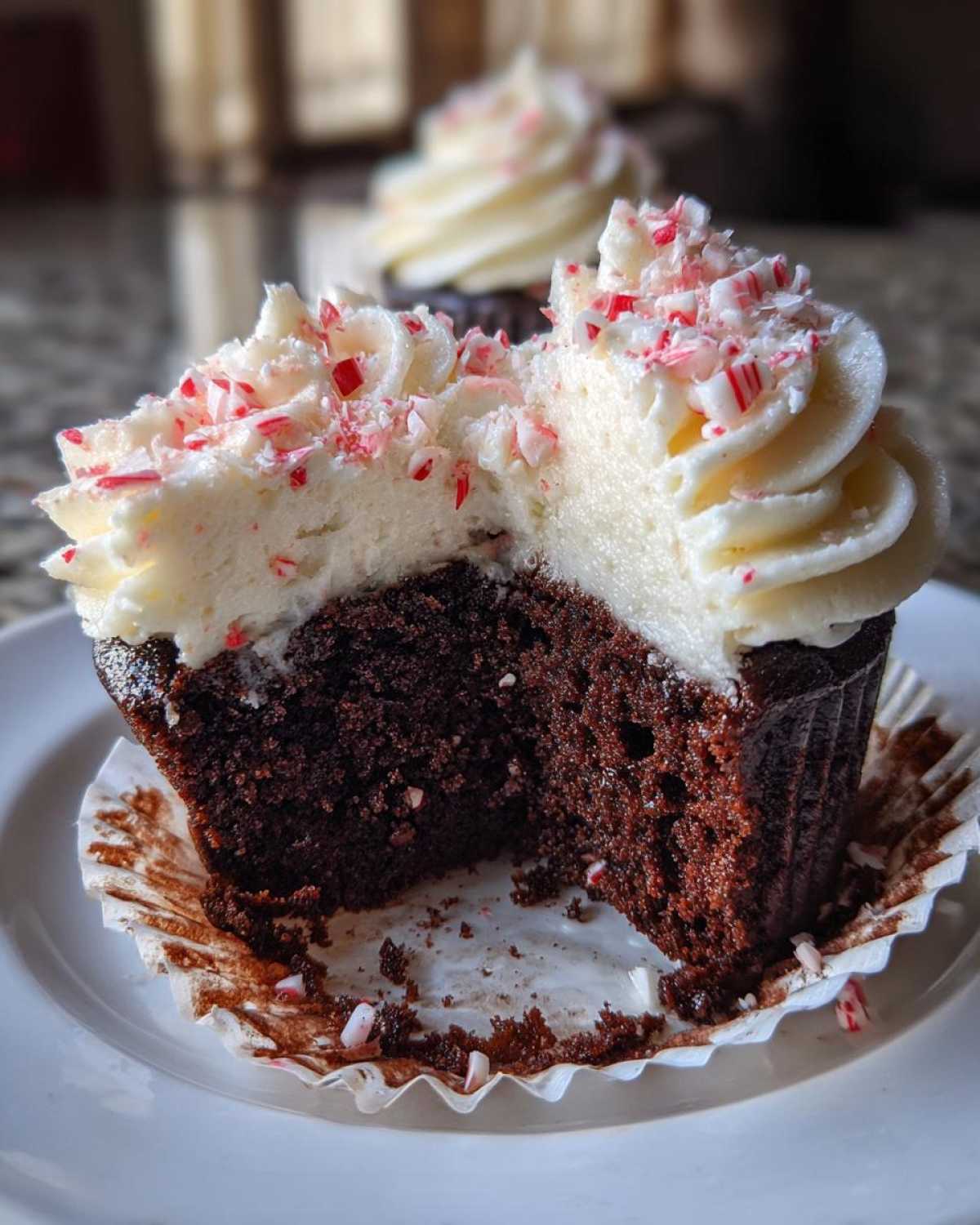 Chocolate Peppermint Cupcakes with Buttercream - detail 3