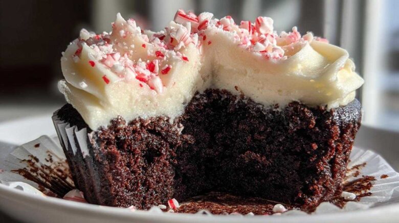 Chocolate Peppermint Cupcakes with Buttercream