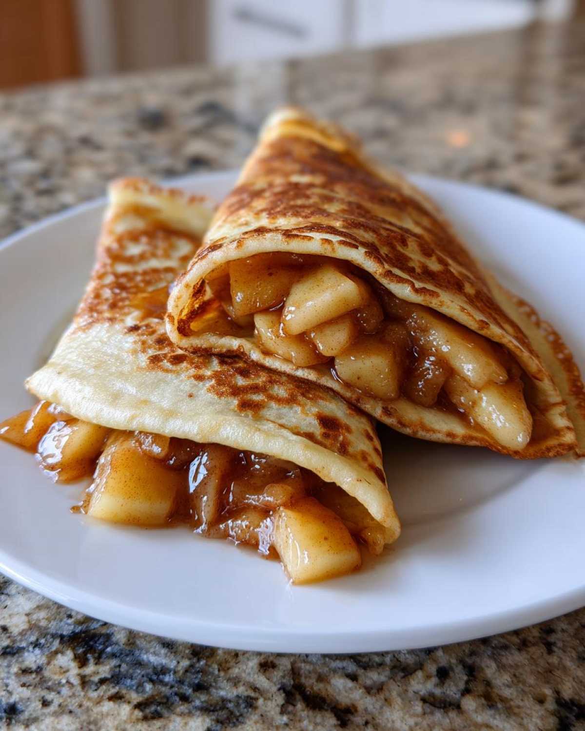 Cinnamon Apple Crepes (Light Winter Breakfast) - detail 3